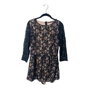 Love Label Black Lace Romper UK Size 12